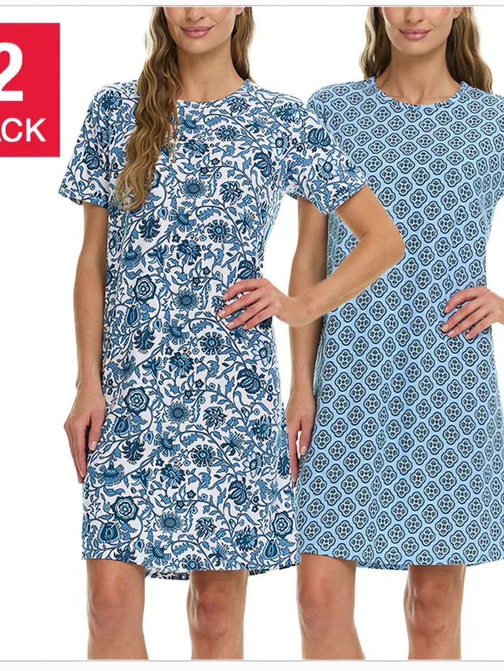 NEW! Vera Bradley 100% Cotton 2 Pack Sleep Shirts Size XL